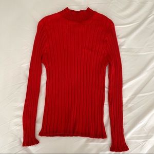 Cute red mock neck sweater